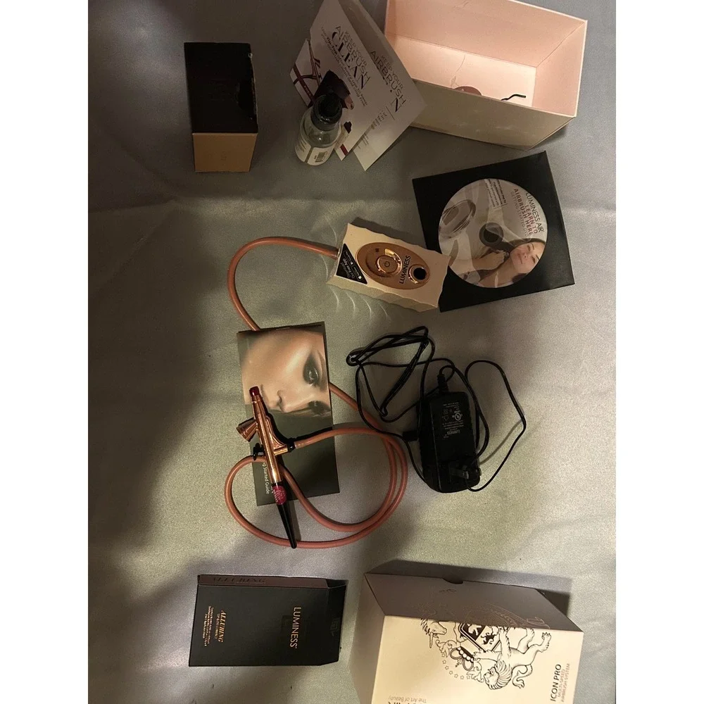 Luminess Air Icon Pro Airbrush System Professional Makeup Kit Rose Gold Cream